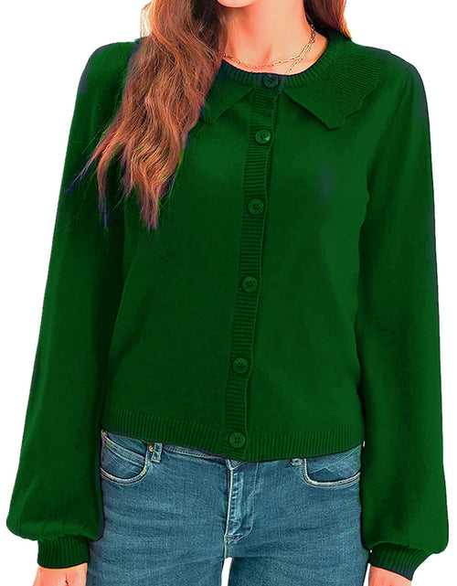 Load image into Gallery viewer, Collared Long Sleeve Button Down Cardigan
