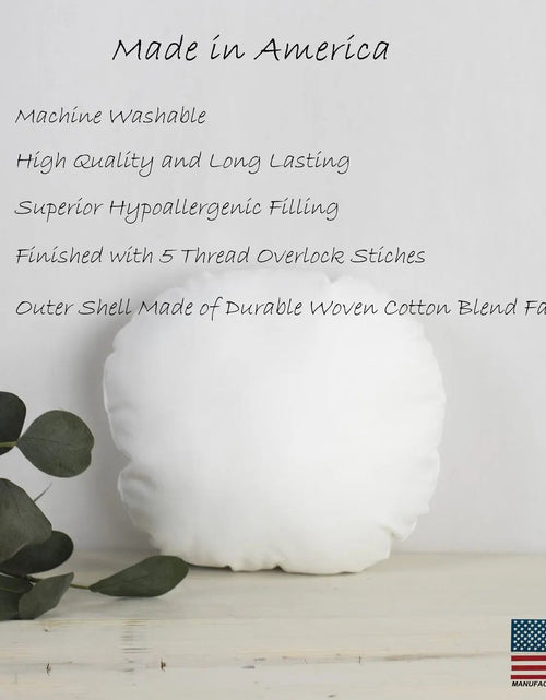 Load image into Gallery viewer, 16" | Round Angel Hair Insert | Indoor Outdoor Down Alternative Hypoallergenic Pillow Insert | Quality Insert | Premium Insert by UniikPillows
