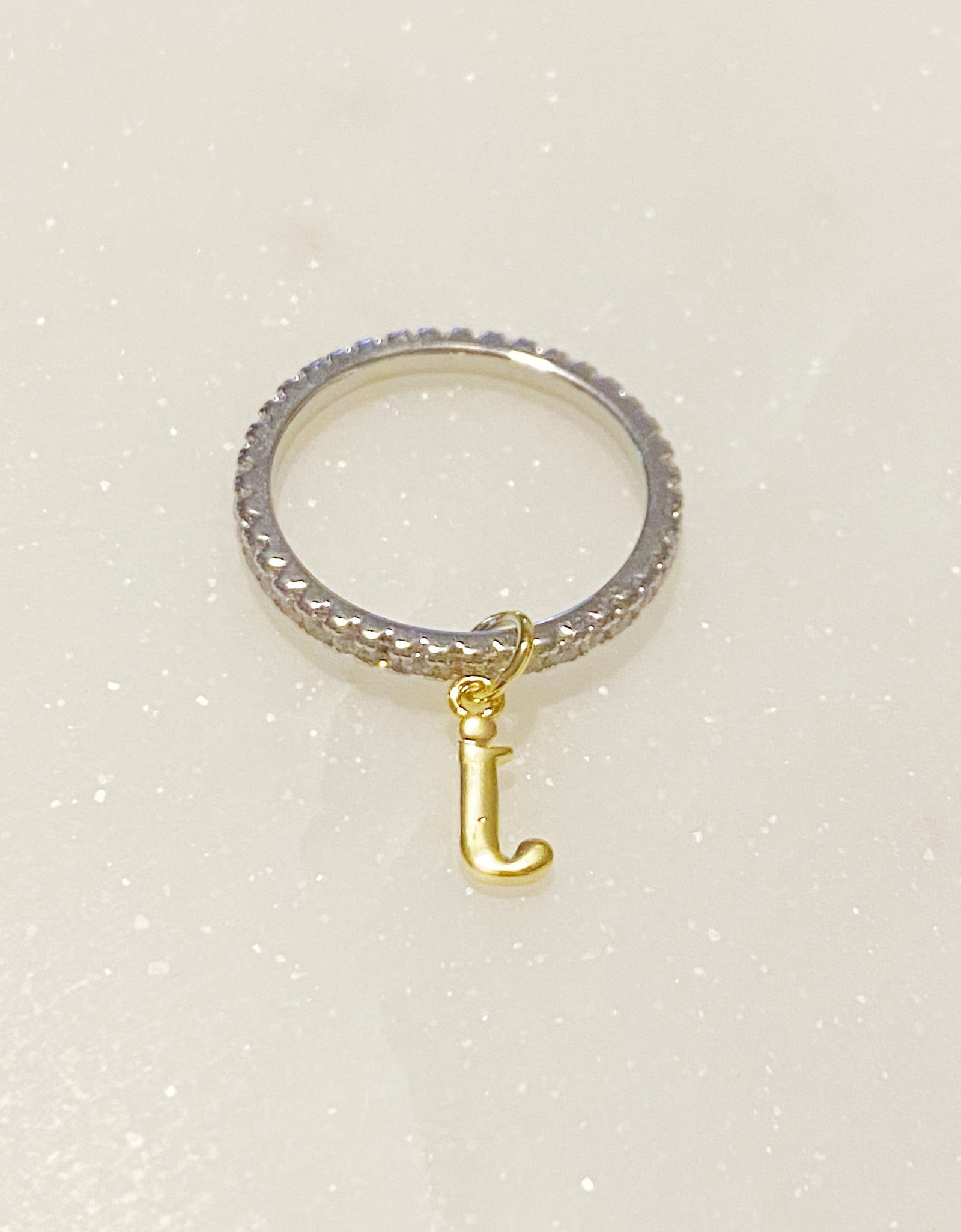 Dangle Initial Ring by Ellisonyoung.com