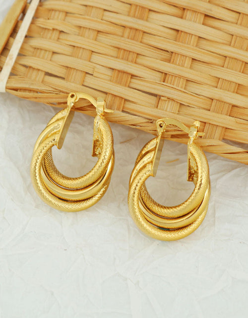 Load image into Gallery viewer, 14K Gold Mate Triple Hoop Earrings (Copy)
