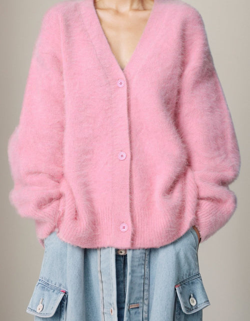 Load image into Gallery viewer, Button Up Dropped Shoulder Cardigan
