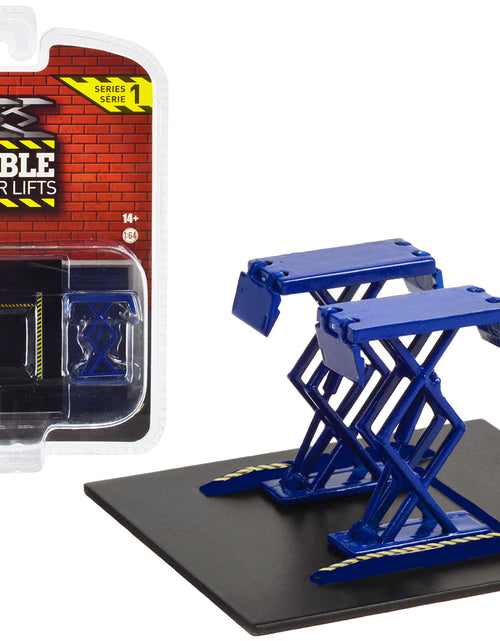 Load image into Gallery viewer, Automotive Double Scissor Lift Blue "Double Scissor Lifts" Series 1 1/64 Diecast Model by Greenlight
