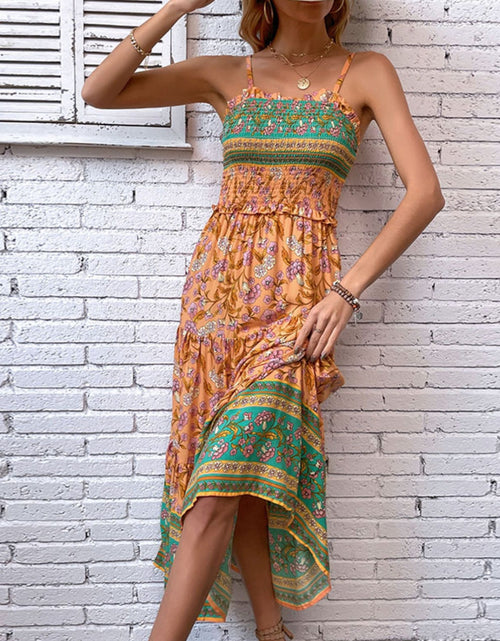 Load image into Gallery viewer, Printed Square Neck Midi Cami Dress
