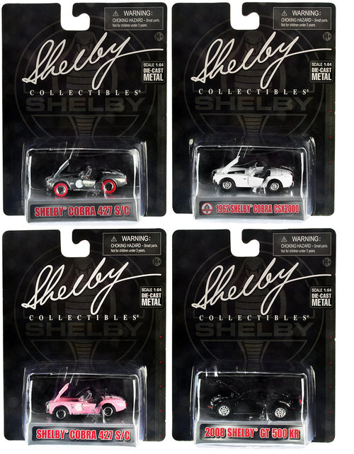 Load image into Gallery viewer, "Carroll Shelby 50th Anniversary" 4 piece Set 2022 Release Q 1/64 Diecast Model Cars by Shelby Collectibles
