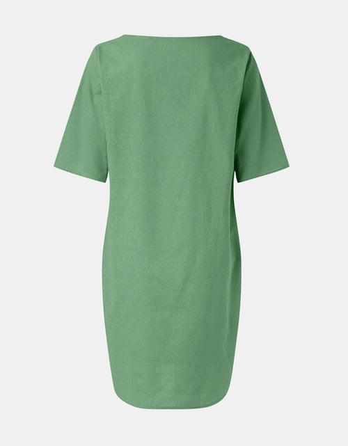 Load image into Gallery viewer, Full Size Round Neck Half Sleeve Dress with Pockets

