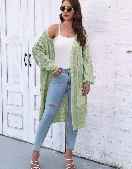 Load image into Gallery viewer, Open Front Longline Cardigan with Pockets

