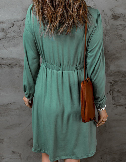 Load image into Gallery viewer, Julianna Button Up High Waist Long Sleeve Dress by Poppy Lee Lane
