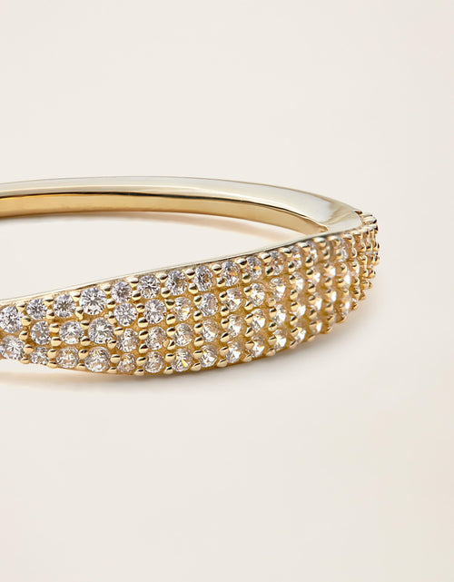 Load image into Gallery viewer, 14k Solid Gold Diamond Micro Pavé Signet Ring by Italic
