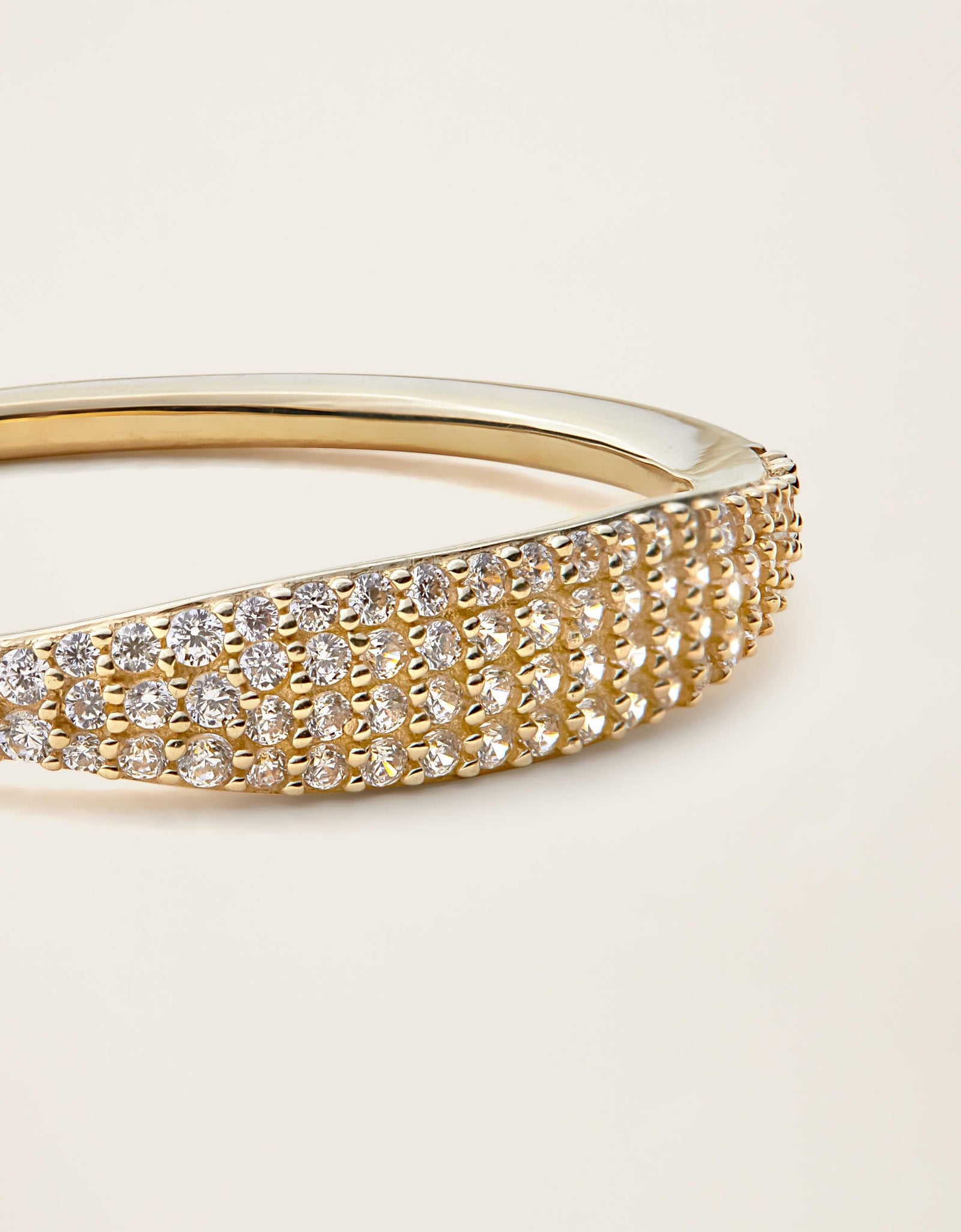 14k Solid Gold Diamond Micro Pavé Signet Ring by Italic