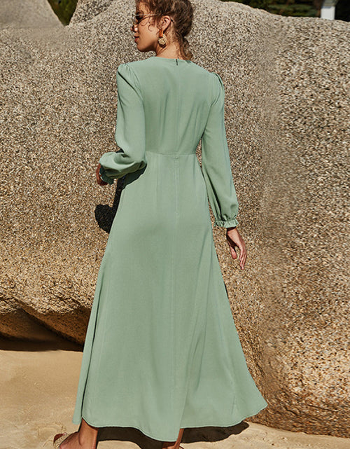 Load image into Gallery viewer, Puff Sleeve Flounce Dress
