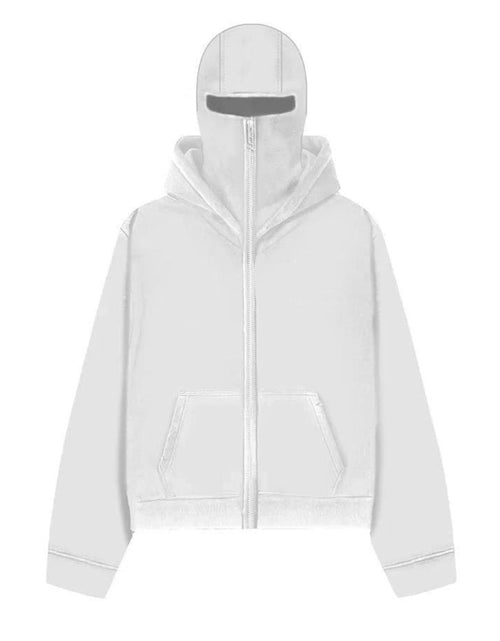 Load image into Gallery viewer, Men's Zip Up Long Sleeve Hoodie with Mask
