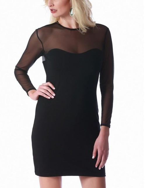 Load image into Gallery viewer, InstantFigure Fitted Dress W/Mesh Yoke &amp; Sleeves 168702 by InstantFigure INC
