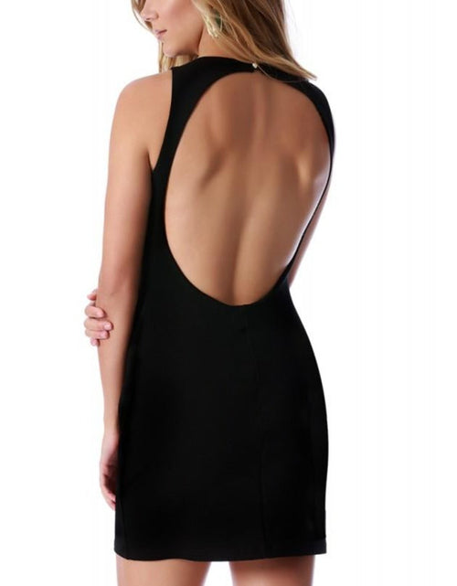Load image into Gallery viewer, InstantFigure Boatneck Short Dress W/Open Back 168758 by InstantFigure INC
