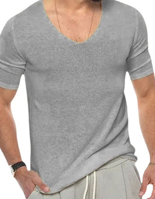 Load image into Gallery viewer, Men's V-Neck Short Sleeve T-Shirt
