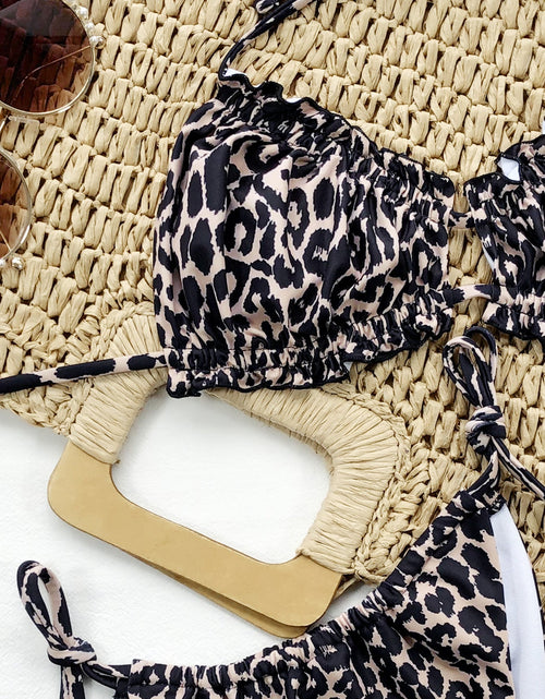 Load image into Gallery viewer, Frill Trill Halter Neck Bikini Set
