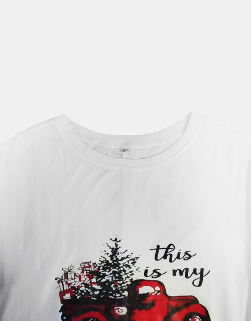 Load image into Gallery viewer, Full Size Graphic Two-Tone Round Neck Long Sleeve T-Shirt

