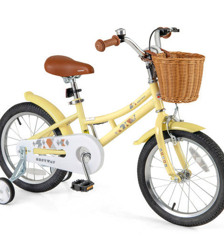 16 Inch Kids Bike Adjustable Bicycle with Reflectors and Bell for Children 4-7 Years Old-16 inches