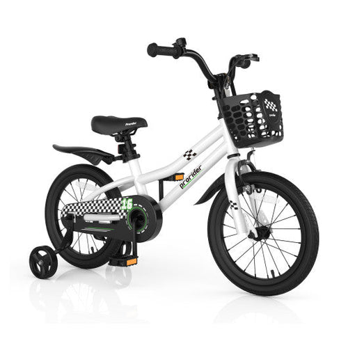 Load image into Gallery viewer, 16 Inch Kids Bike with Removable Training Wheels-Black &amp; White
