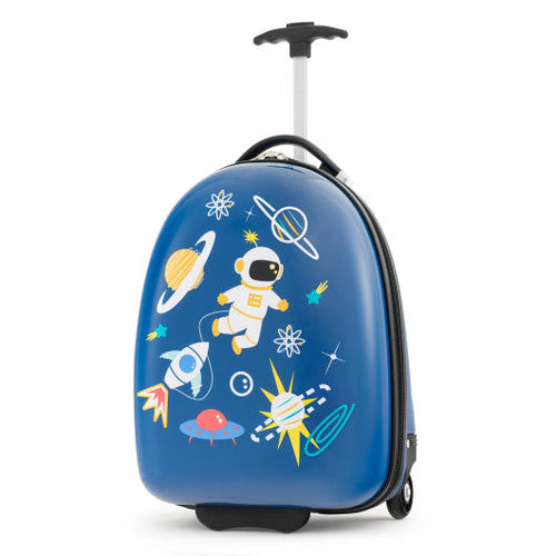Load image into Gallery viewer, 16 Inch Kids Carry-On Luggage Hard Shell Suitcase with Wheels-Blue
