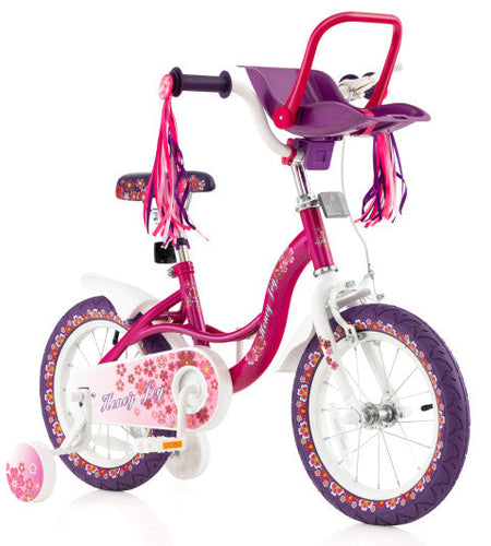 16 Inch Kids Bike with Doll Seat and Removable Training Wheels-16 inches