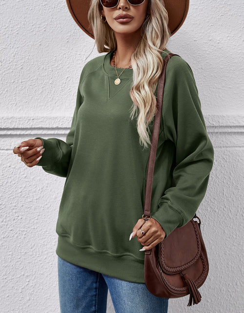 Load image into Gallery viewer, Round Neck Long Sleeve Sweatshirt
