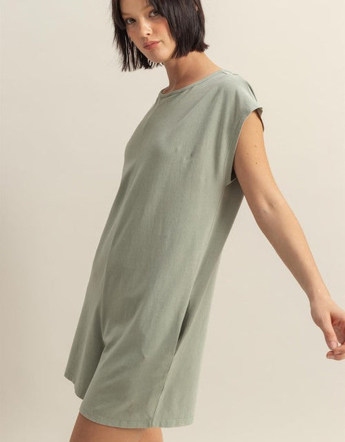 Load image into Gallery viewer, HYFVE Round Neck Cap Sleeve Relaxed Fit Breezy Romper

