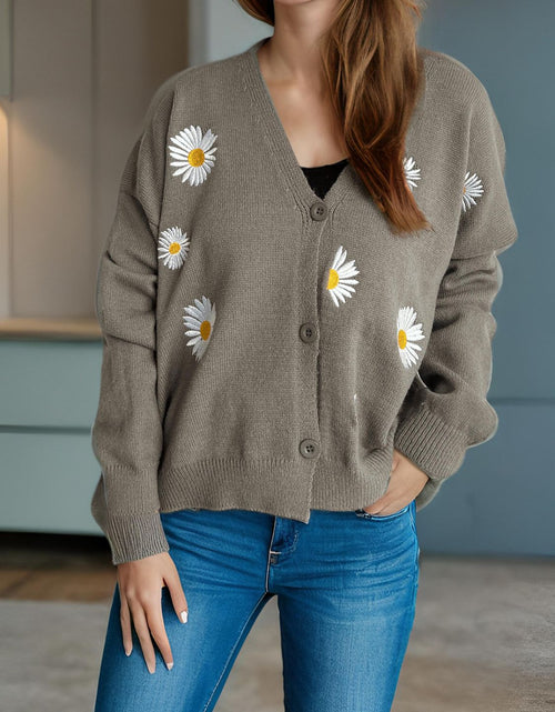 Load image into Gallery viewer, Daisy Button Up V-Neck Cardigan
