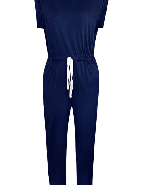 Load image into Gallery viewer, Drawstring Round Neck Sleeveless Jumpsuit
