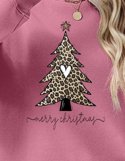 Load image into Gallery viewer, Christmas Tree Graphic Long Sleeve Sweatshirt
