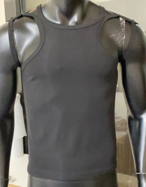 Load image into Gallery viewer, Men's Full Size Cutout Round Neck Tank Plus Size
