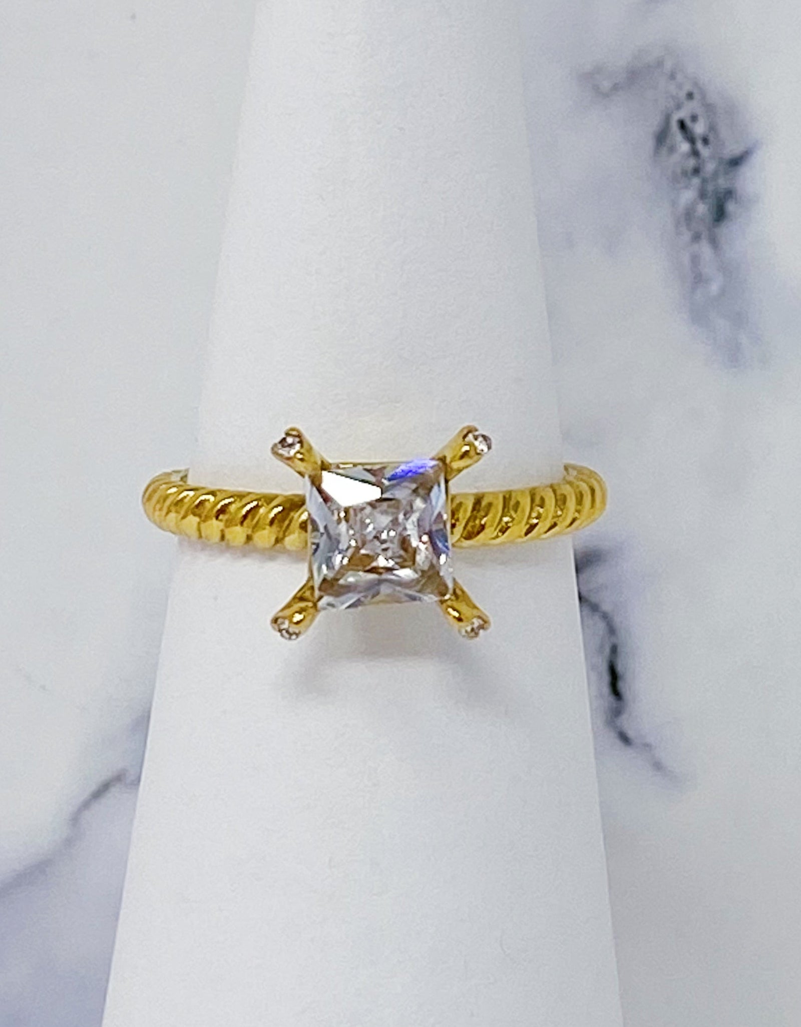 Braided Single Stone Ring by Ellisonyoung.com