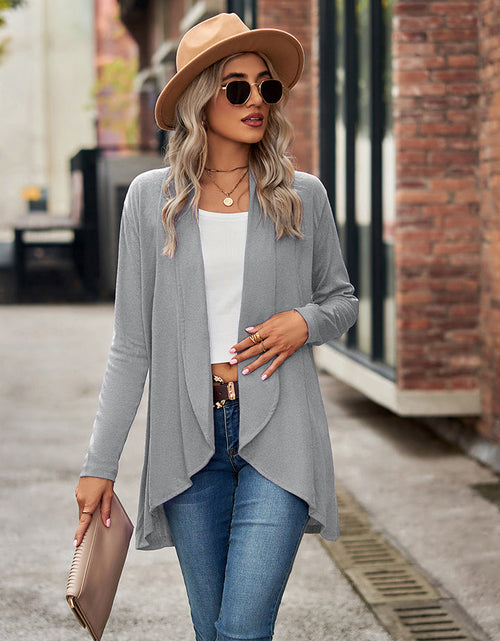 Load image into Gallery viewer, Open Front Long Sleeve Cardigan
