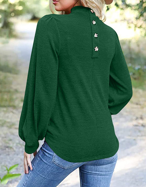 Load image into Gallery viewer, Full Size Mock Neck Long Sleeve T-Shirt
