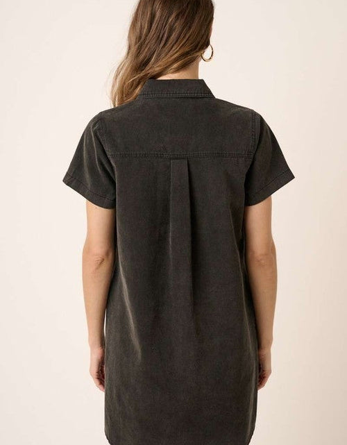 Load image into Gallery viewer, Mittoshop Button Detail Collared Neck Short Sleeve Shirt Dress
