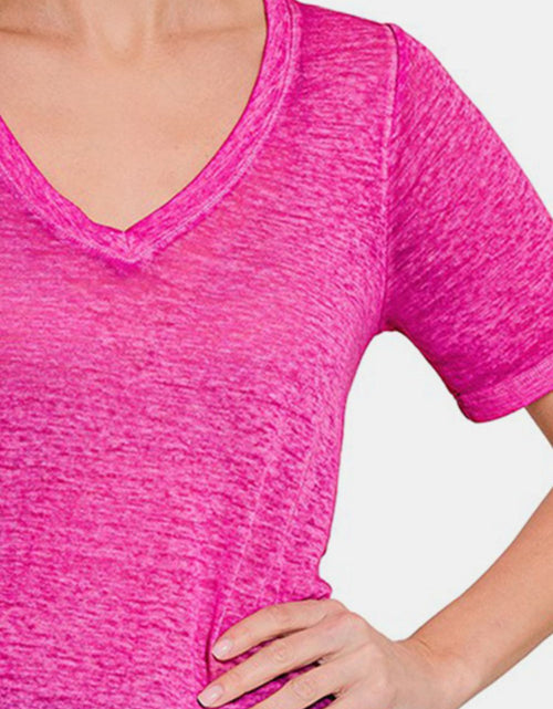 Load image into Gallery viewer, Zenana V-Neck Short Sleeve T-Shirt
