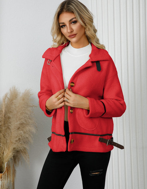 Load image into Gallery viewer, Pocketed Button Down Collared Neck Jacket
