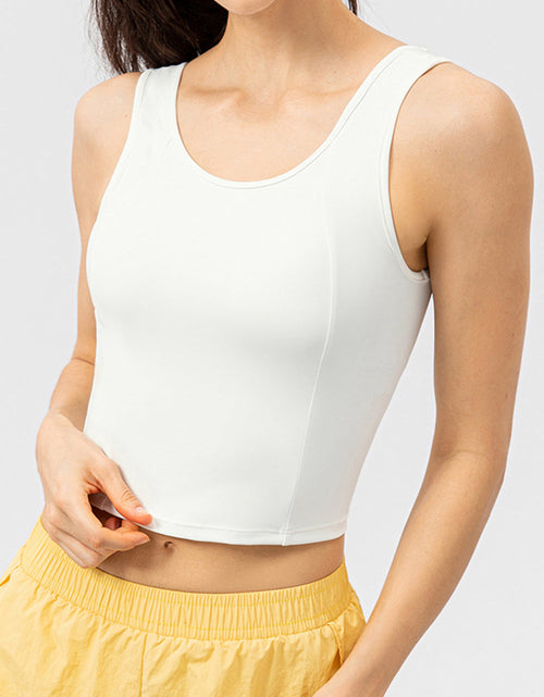 Load image into Gallery viewer, Round Neck Wide Strap Active Tank
