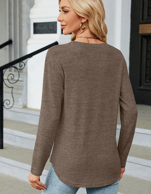 Load image into Gallery viewer, Decorative Button Round Neck T-Shirt
