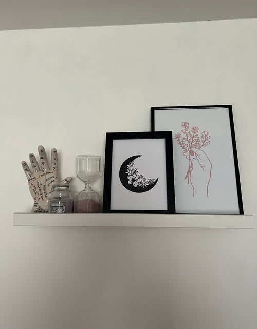 Load image into Gallery viewer, Floral Moon No.2 2022 Boho Hippie Simple Home Wall Decor Print by WinsterCreations™ Official Store
