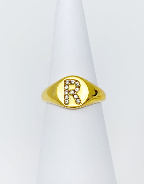 Load image into Gallery viewer, Shine Me Initial Ring by Ellisonyoung.com
