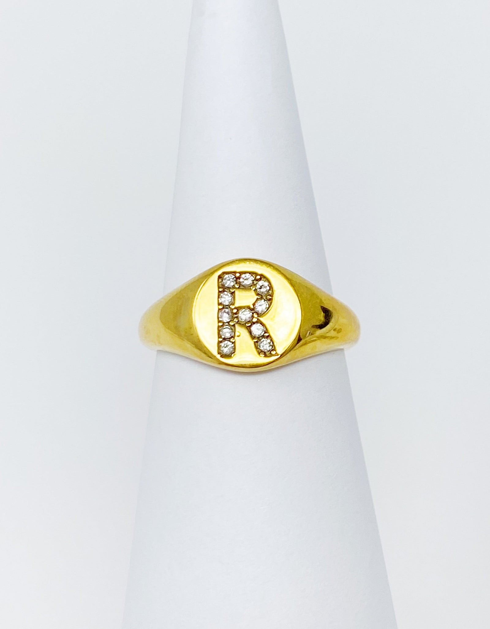 Shine Me Initial Ring by Ellisonyoung.com