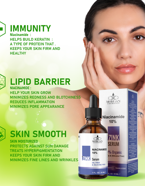 Load image into Gallery viewer, Niacinamide 10% + Zink 1% Serum 1 oz by Morgan Cosmetics

