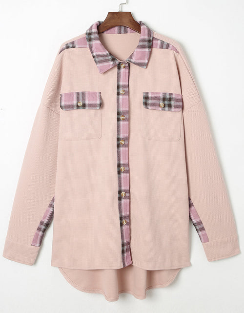 Load image into Gallery viewer, Plaid Button Down Collared Jacket

