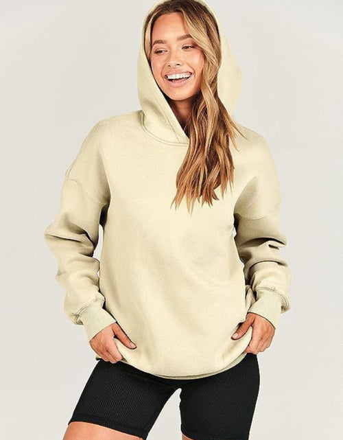 Load image into Gallery viewer, Dropped Shoulder Long Sleeve Hoodie
