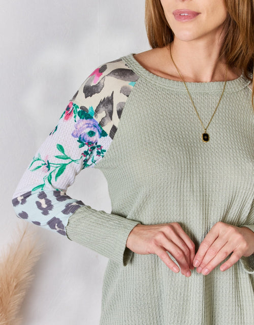 Load image into Gallery viewer, Hailey &amp; Co Full Size Printed Round Neck Blouse

