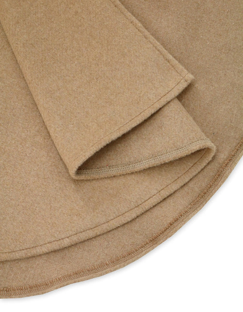 Load image into Gallery viewer, Fuzzy Trim Long Sleeve Poncho
