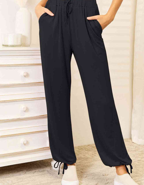 Load image into Gallery viewer, Basic Bae Full Size Soft Rayon Drawstring Waist Pants with Pockets
