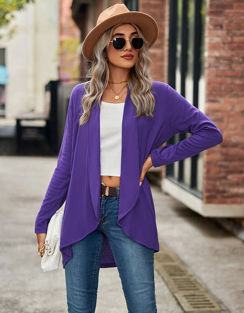 Load image into Gallery viewer, Open Front Long Sleeve Cardigan

