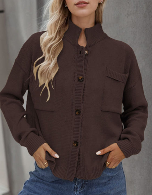Load image into Gallery viewer, Button Up Long Sleeve Cardigan
