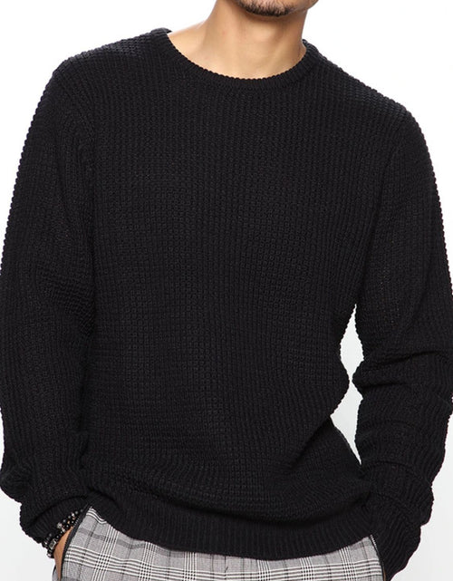Load image into Gallery viewer, Men's Full Size Round Neck Long Sleeve Sweater Plus Size
